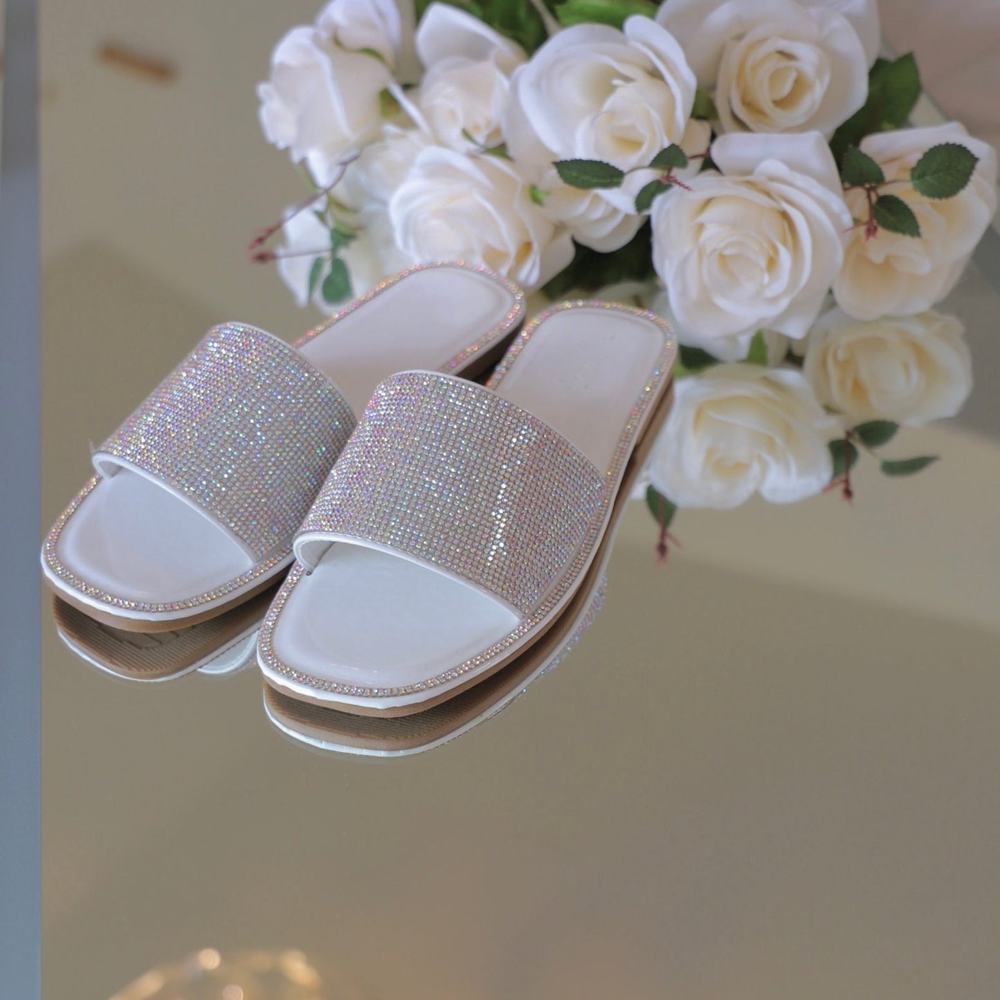 Women's Rhinestone Wide Fit Sandals