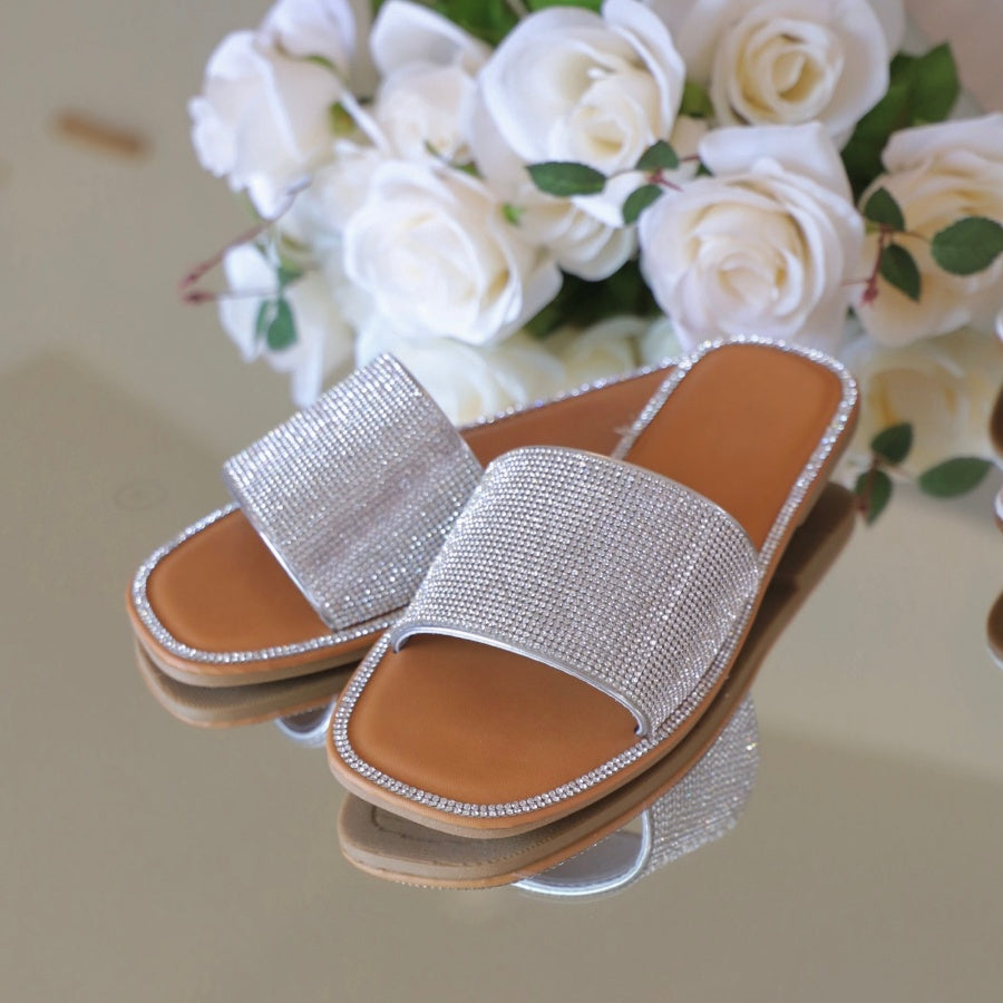 Women's Rhinestone Wide Fit Sandals