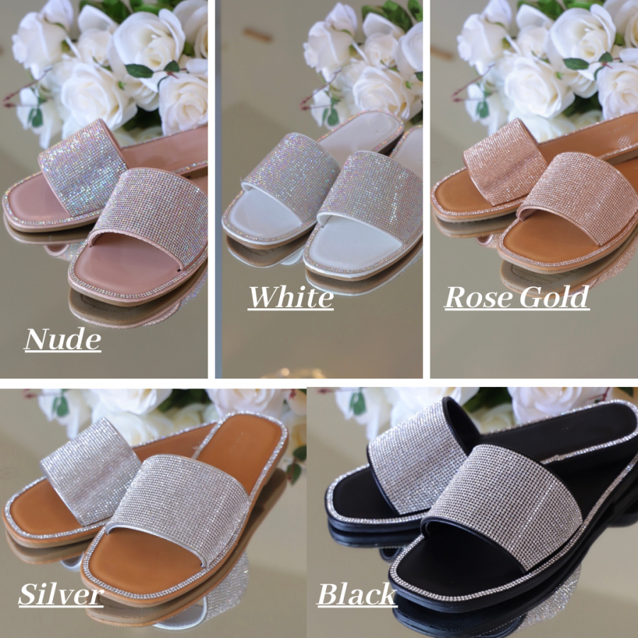 Women's Rhinestone Wide Fit Sandals
