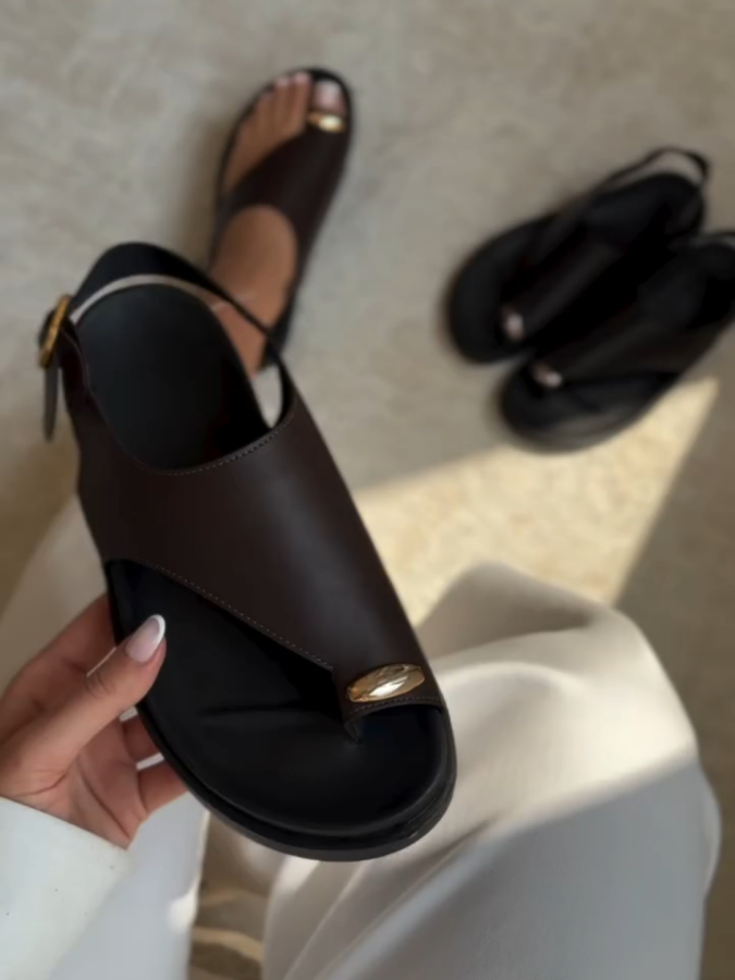 Women's Leather Soft-soled Sandals